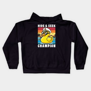 Funny Cruise Duck "Hide & Seek Champion" Cruise Vacation Duck Hunting Kids Hoodie